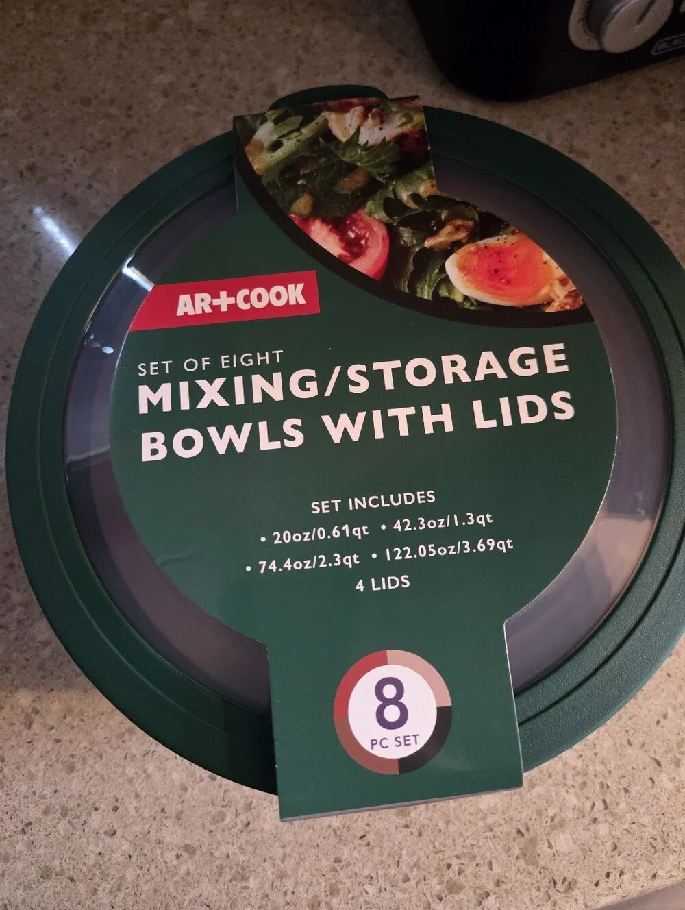 Mixing and Storage Bowls with Lids - 8 Pc Set